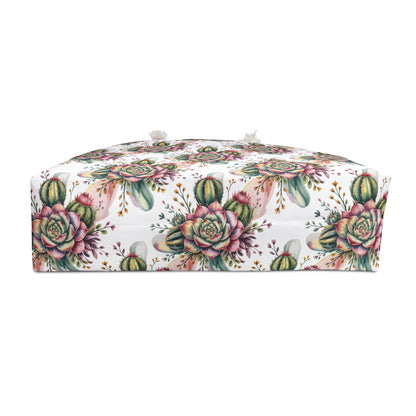 Weekender Bag - Vibrant Succulents and Cacti Cluster Print: A stylish, nature-inspired bag with succulents and cacti design, perfect for travel and reflecting FireBrook Essentials' uplifting and joyful style.