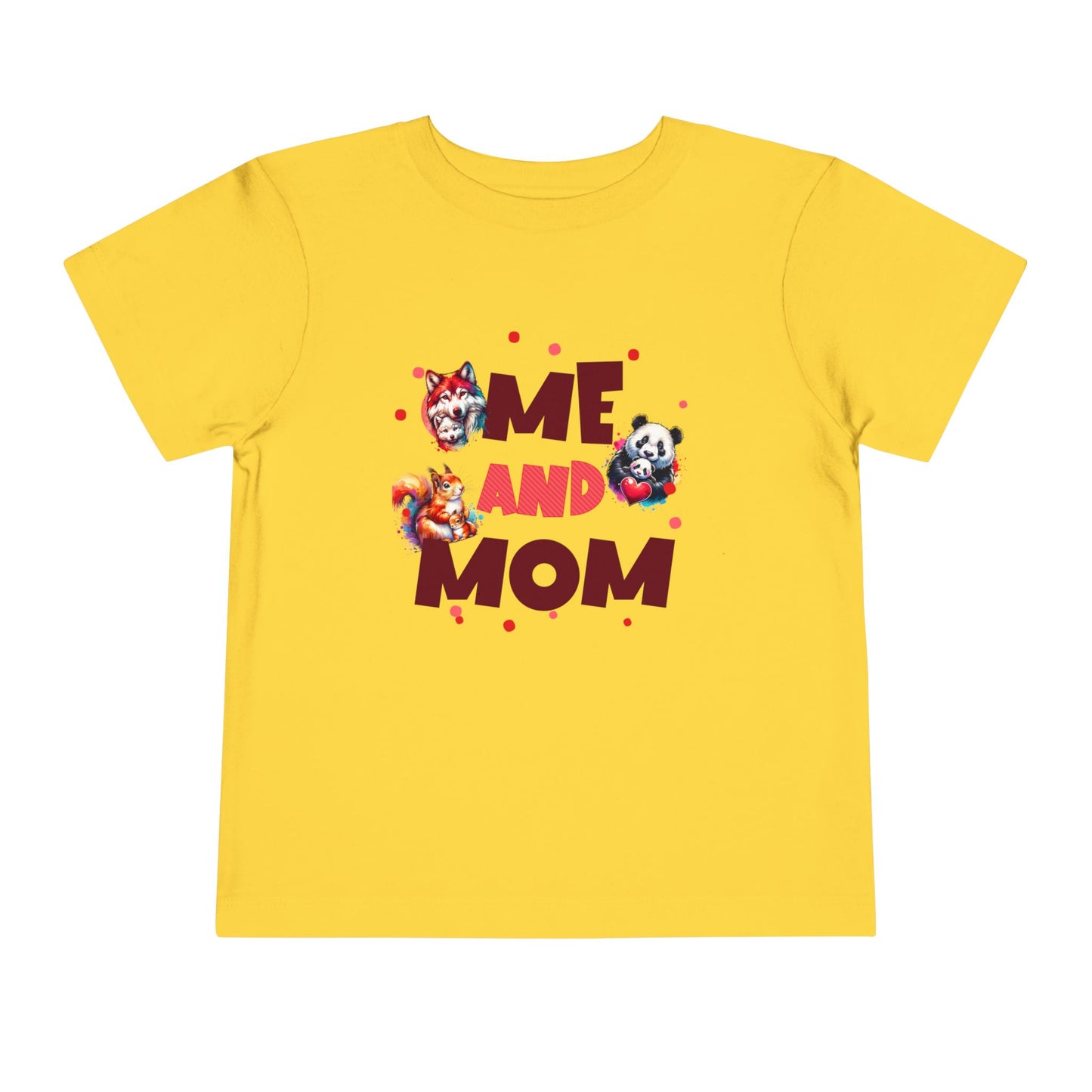 T-shirt pour tout-petits avec motifs d'animaux « Moi et maman »