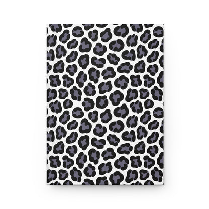 HARDCOVER JOURNAL, MATTE, RULED, 5X7, SEWN BIND, CLEAN-TEAR PAGES – LEOPARD, NEUTRAL COLOR: A chic hardcover journal with a leopard-print cover, featuring 150 lined pages and a durable, matte finish, ideal for stylish note-taking.
