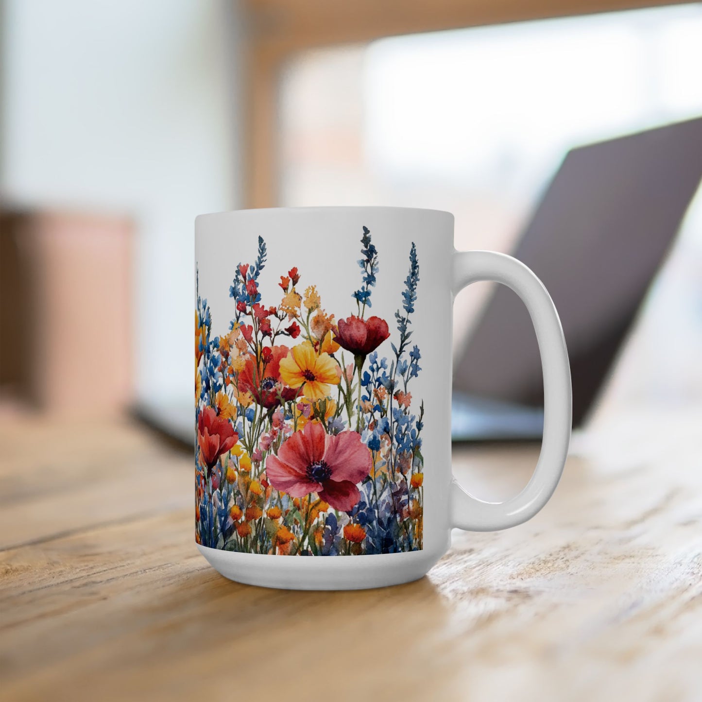 Tasse à fleurs sauvages (15 oz)