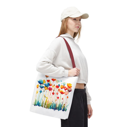 Watercolor Floral Tote Bag