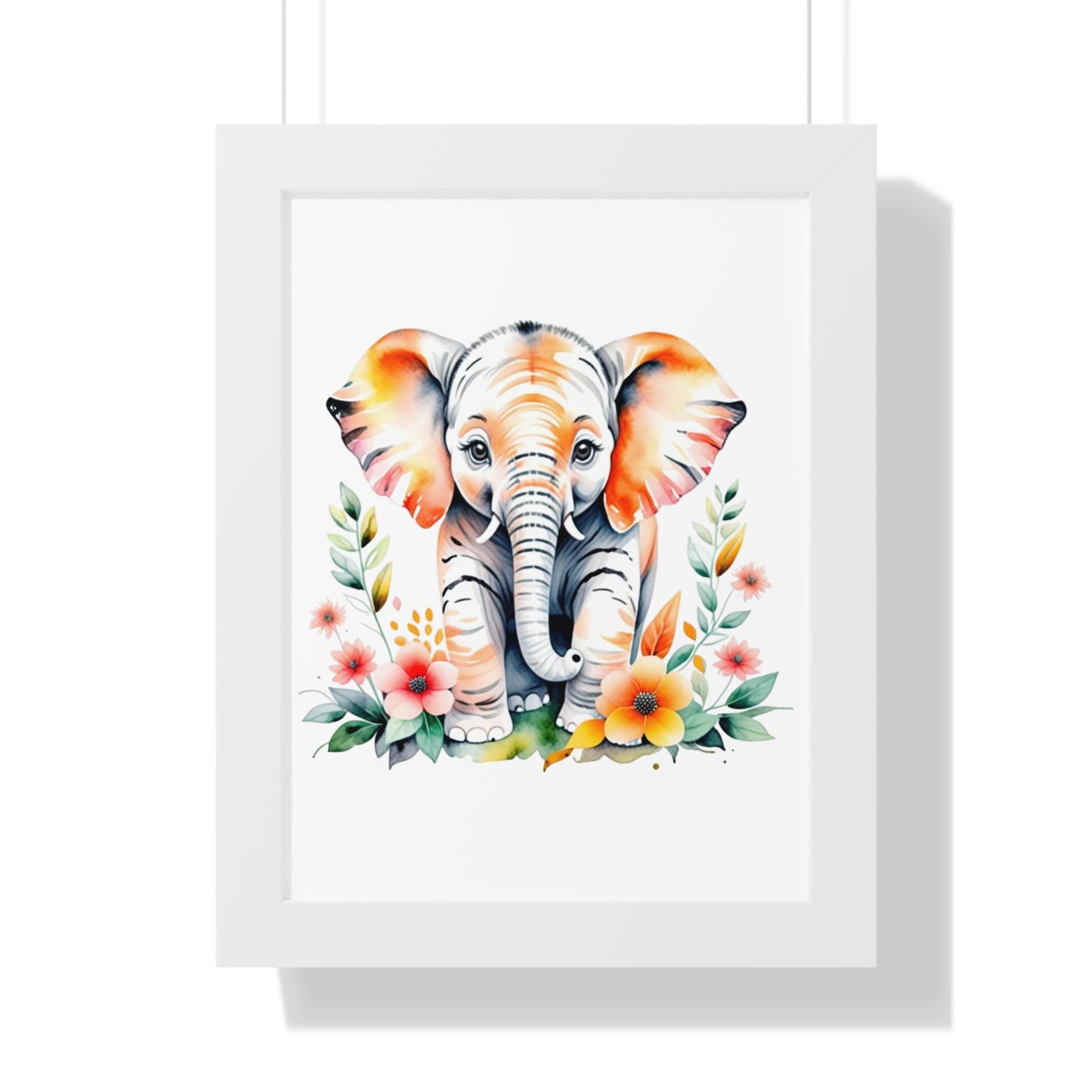 Whimsical Baby Elephant Wall Art Decor