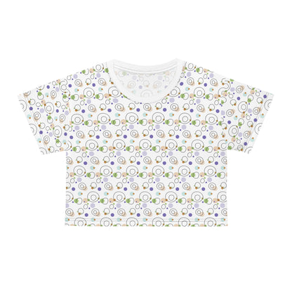 Circles and Dots Patterns for Summer Vibes Crop T-Shirt