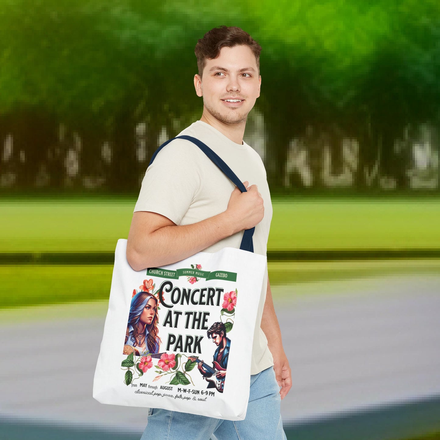 Concert At the Park Tote Bag