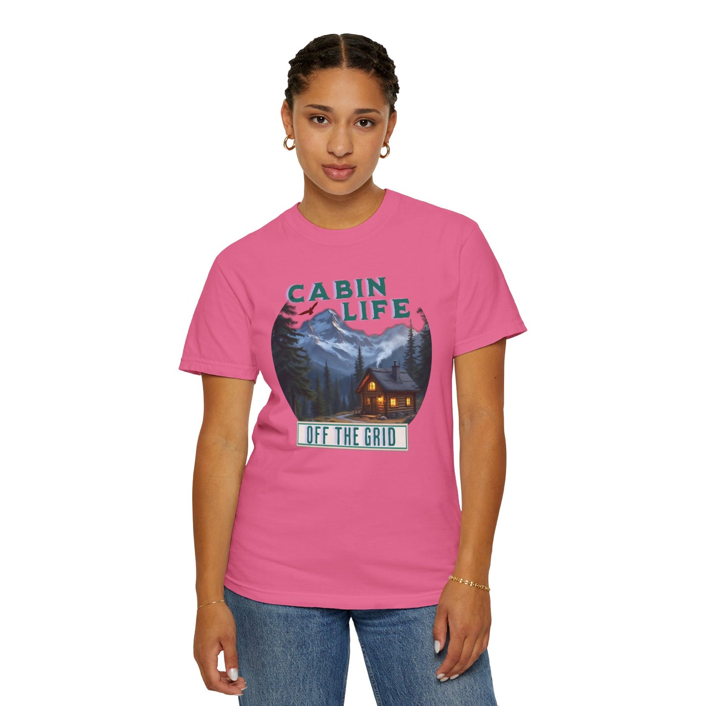 Cabin Life Off The Grid Design Unisex T-shirt -