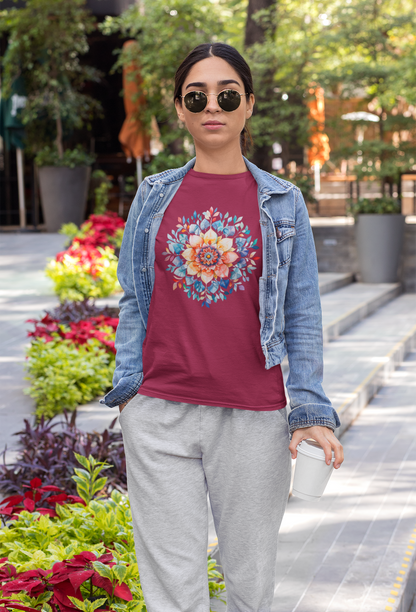 T-shirt Mandala Boho Floral