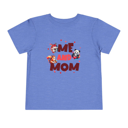 T-shirt pour tout-petits avec motifs d'animaux « Moi et maman »