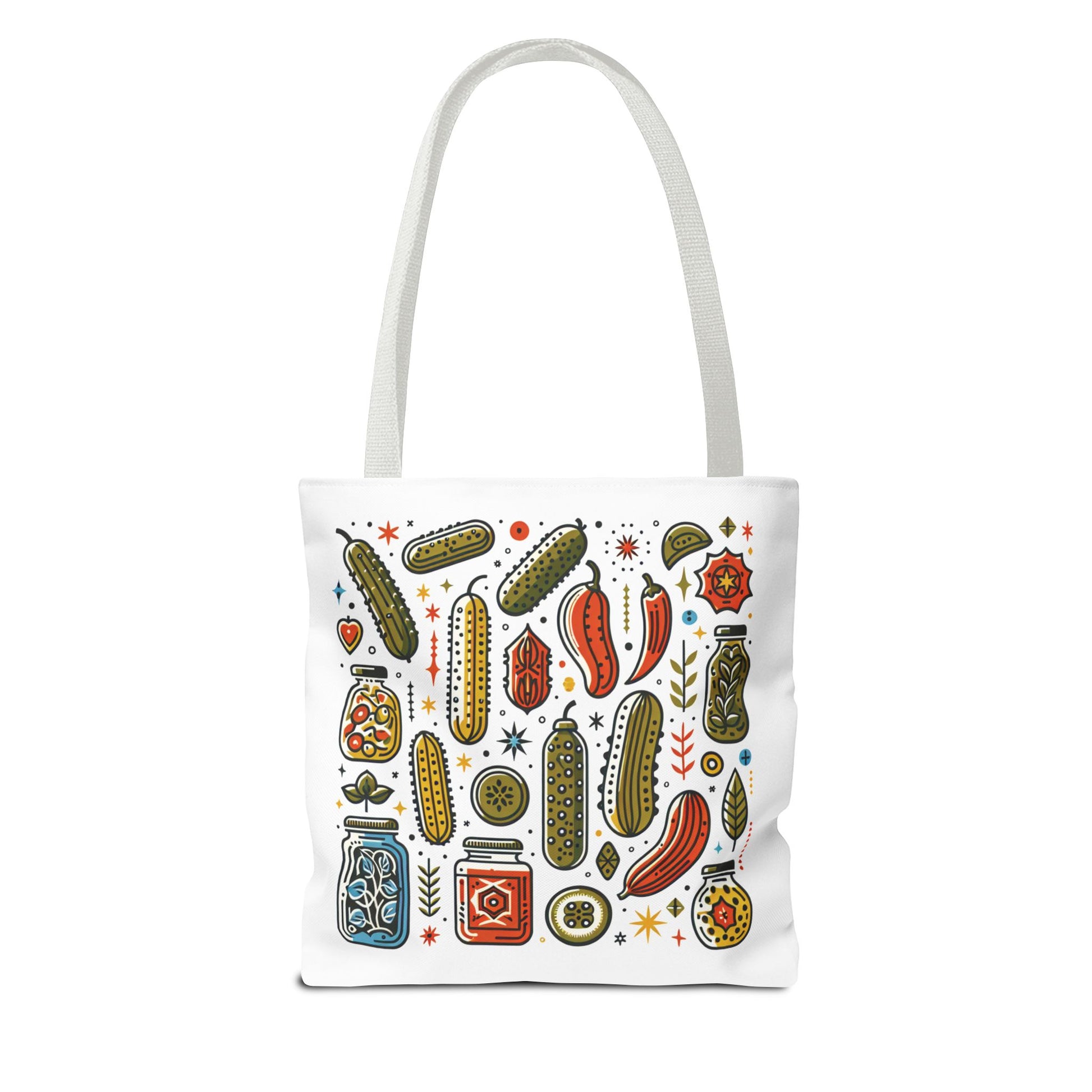 Grocery Tote Bags - Eco-Friendly Reusable Shopping Tote Set with durable 100% polyester, reinforced handles, and boxed corners for extra space, available in multiple sizes and handle colors for versatile everyday use.