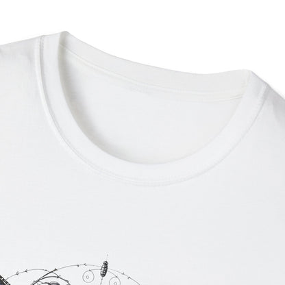 Dragonfly Gildan Unisex T-Shirt featuring a unique dragonfly design, embodying comfort and nature. Perfect for casual outings or lounging, made from ethically sourced cotton by FireBrook Essentials.