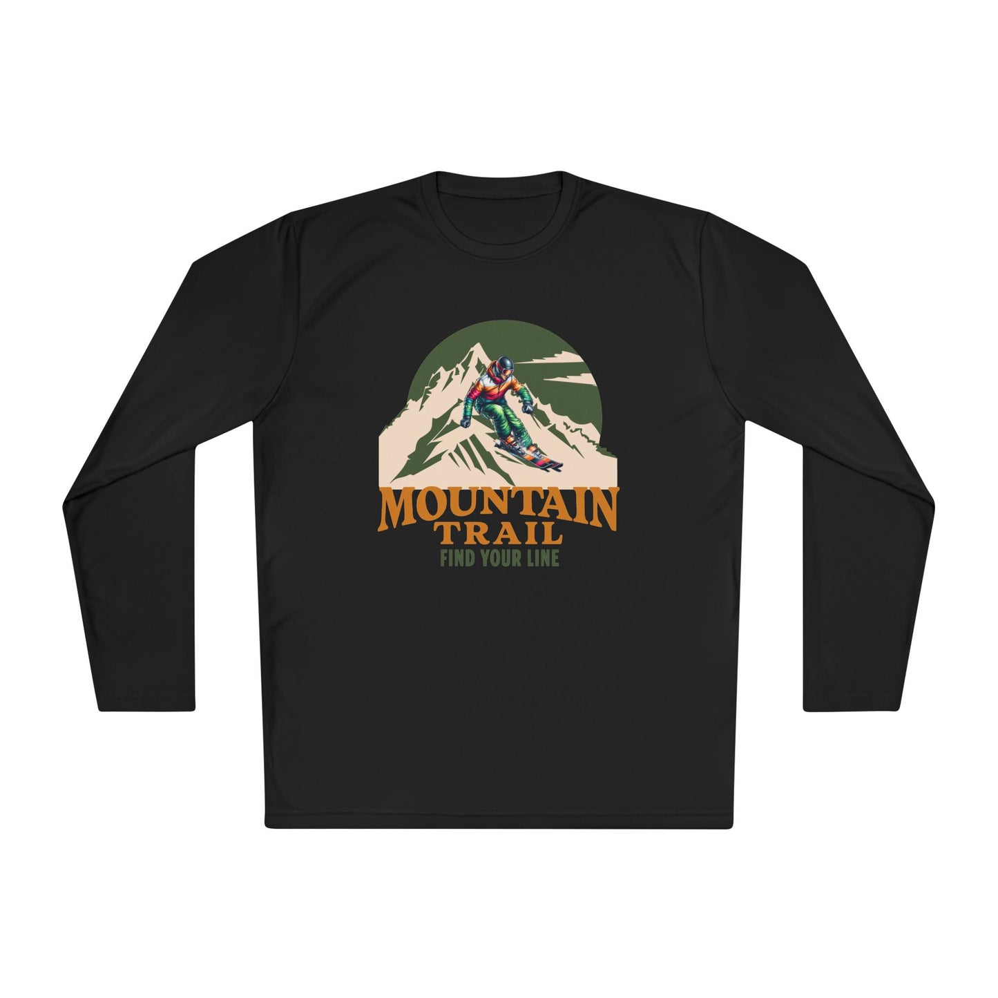 Mountain Trail Long Sleeve Tee - Find Your Line, Outdoor Adventure Shirt