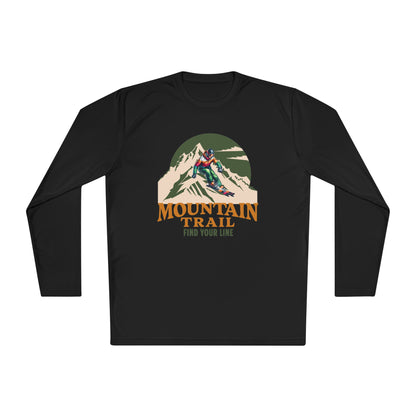 Mountain Trail Long Sleeve Tee - Find Your Line, Outdoor Adventure Shirt