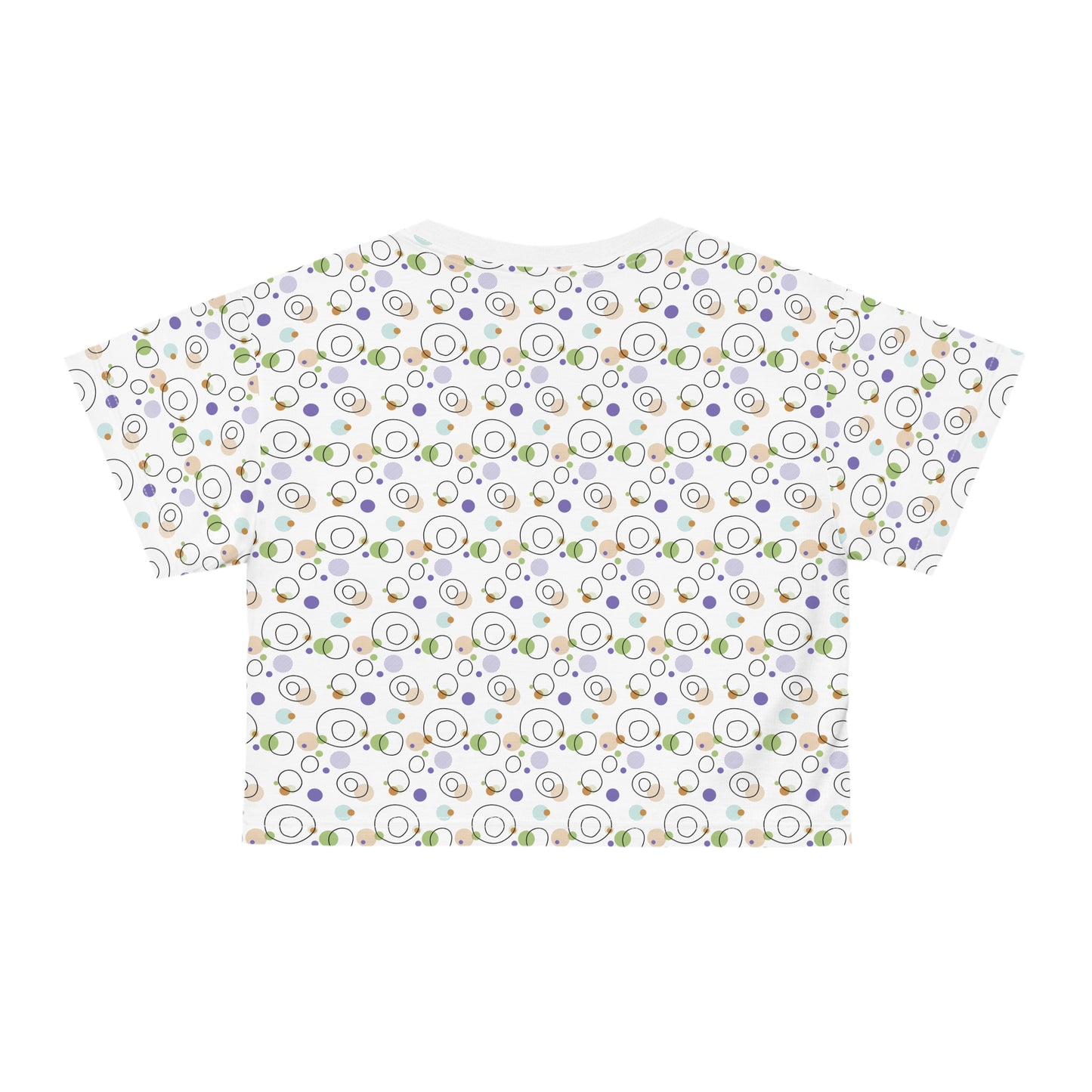 Circles and Dots Patterns for Summer Vibes Crop T-Shirt