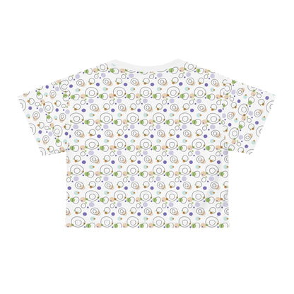 Circles and Dots Patterns for Summer Vibes Crop T-Shirt