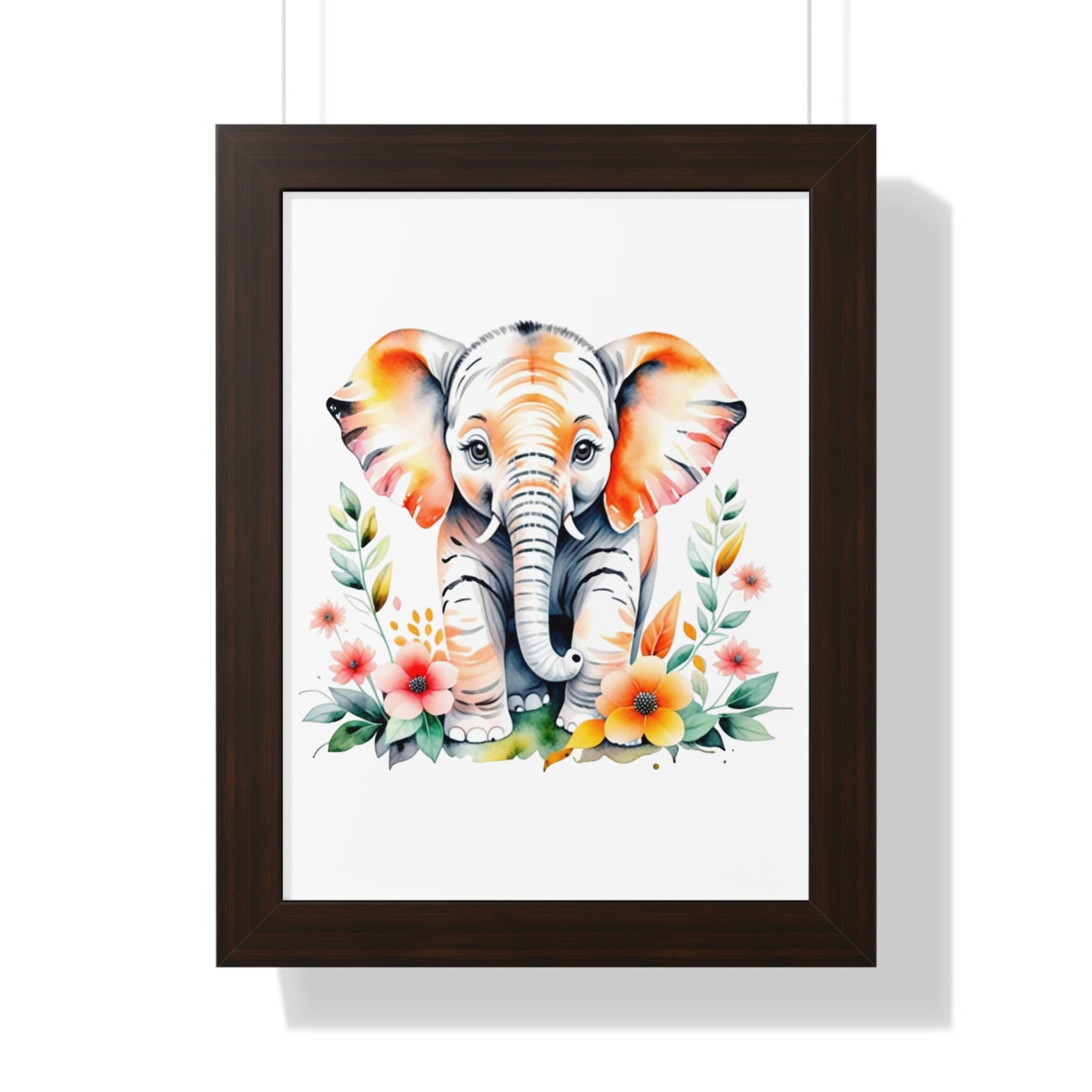 Whimsical Baby Elephant Wall Art Decor