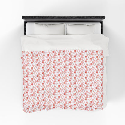 Swirls and Circles (Medium) Velveteen Plush Blanket, showcasing its soft, plush texture and durable double needle topstitch, ideal for cozy, stylish home decor from FireBrook Essentials.