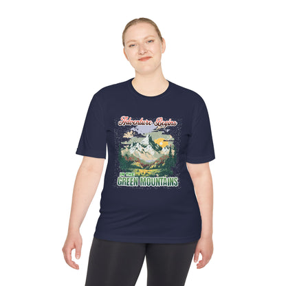 Adventure Begins in the Green Mountains Moisture Wicking Tee