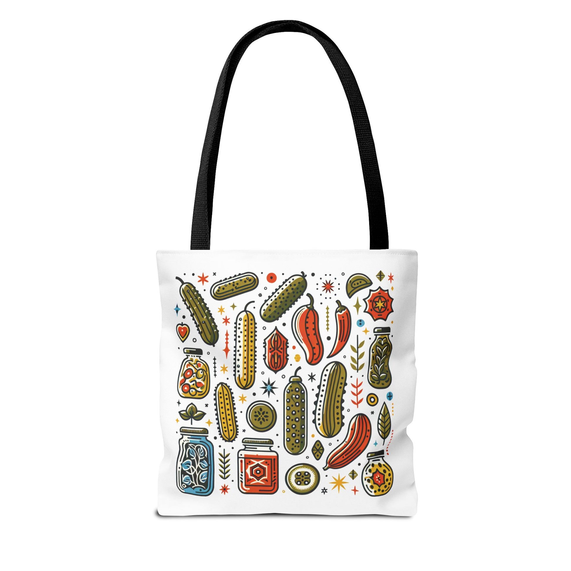 Grocery Tote Bags - Eco-Friendly Reusable Shopping Tote Set features durable 100% polyester with boxed corners and reinforced handles, available in three sizes and five handle colors for versatile everyday use.