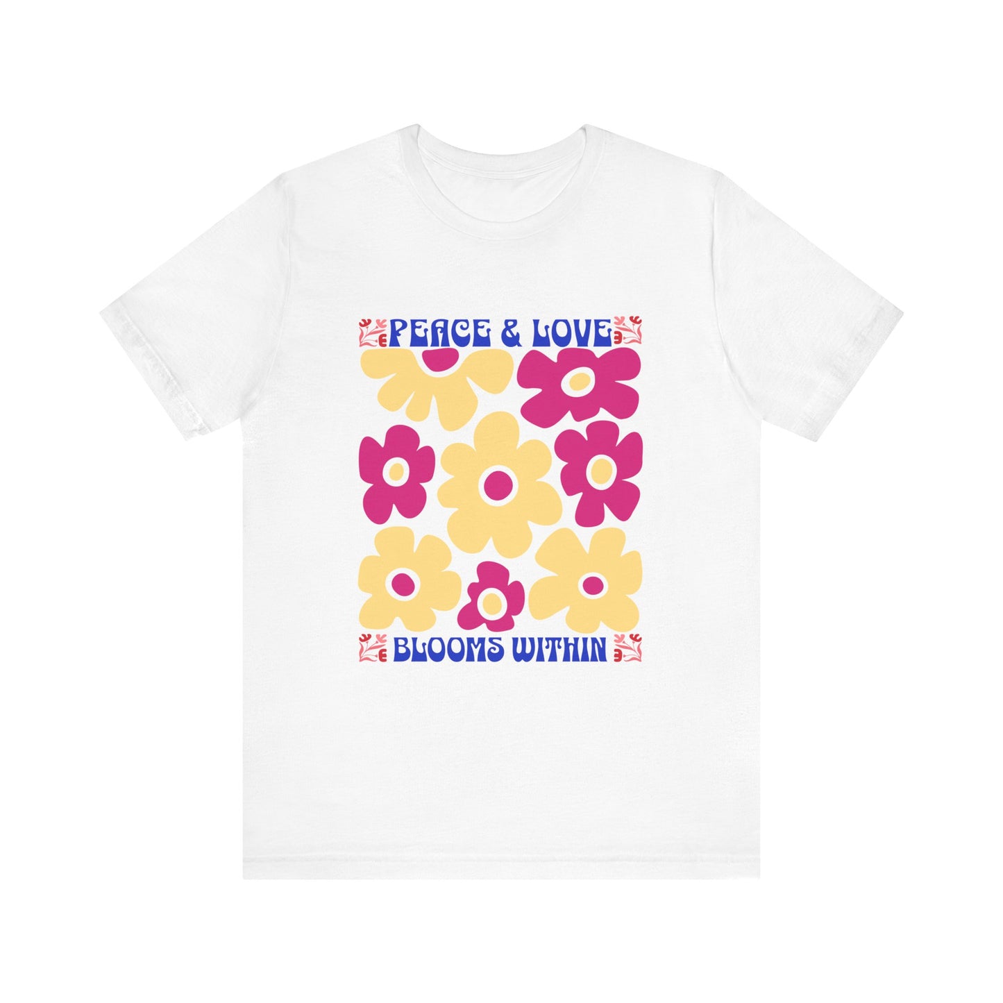 Peace and Love Blooms Within Yoga Tee -