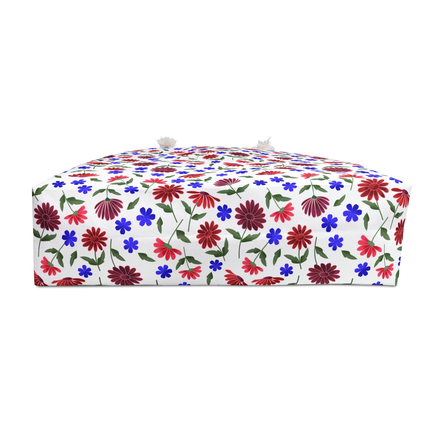 Floral Escape Weekender Bag — Red & Blue Wildflower Travel Tote