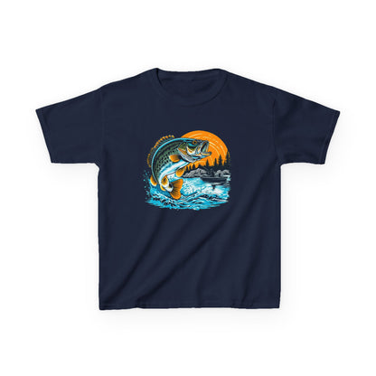 Leaping Bass Fishing Adventure Youth T-Shirt