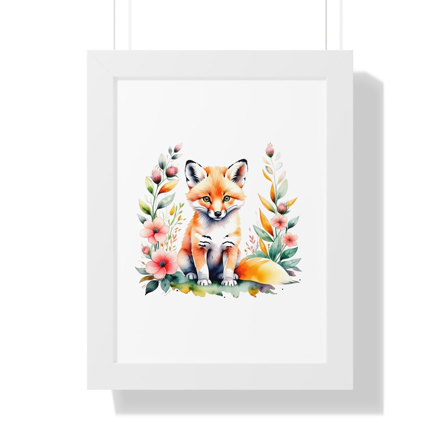 Baby Fox Watercolor Illustration