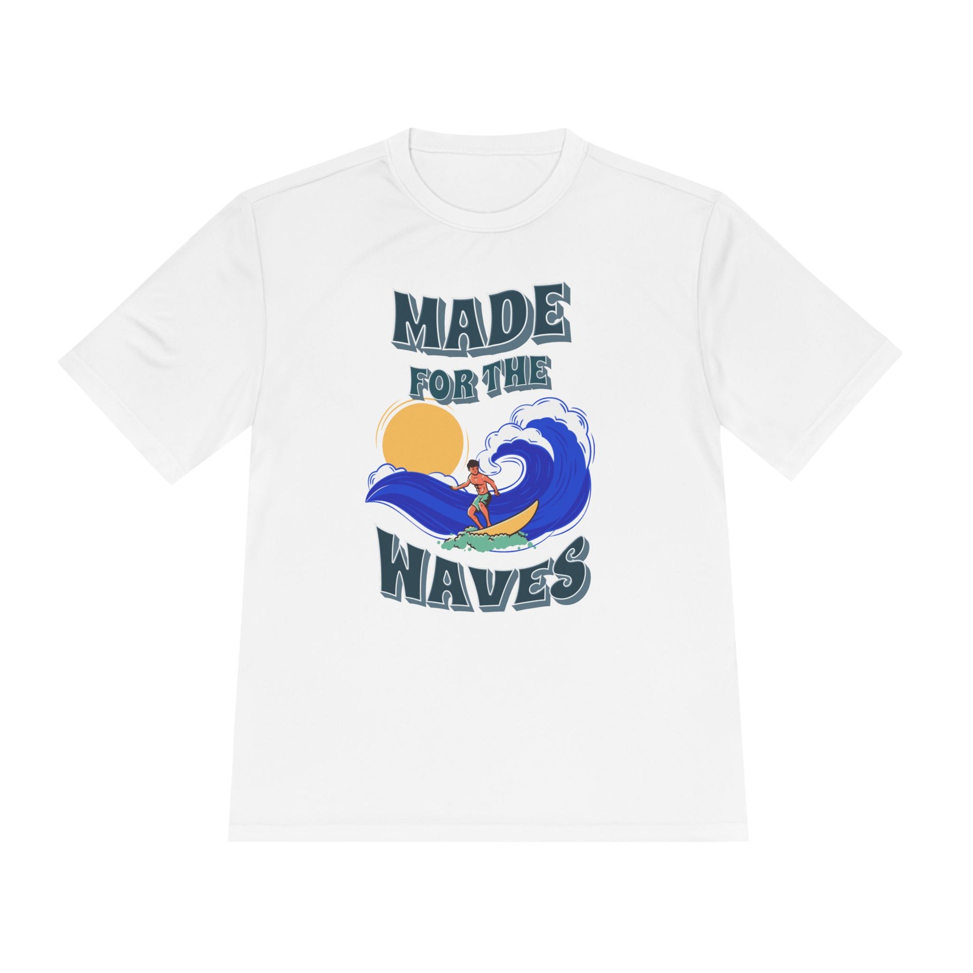 Chic Made for the Waves Unisex Moisture Wicking Tee featuring vibrant summer graphics, perfect for beach days.