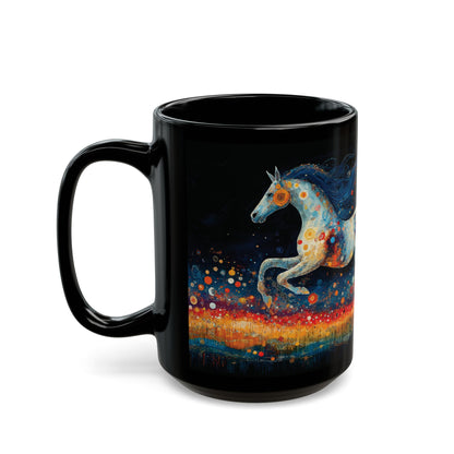 Tasse à motif de cheval blanc majestueux (11 oz, 15 oz)