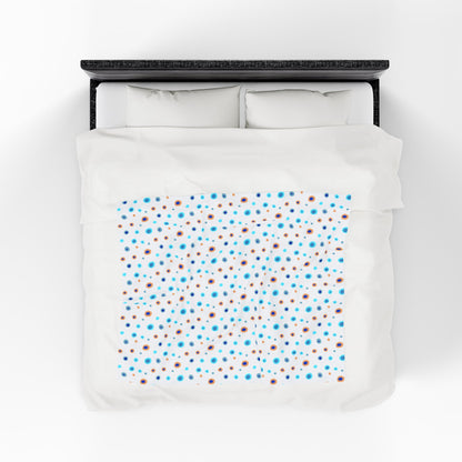 Circles Blue & Yellow (Medium) Velveteen Plush Blanket offers cozy comfort with its soft, velvety texture, perfect for snuggling. Its vibrant design adds a cheerful touch, enhancing home relaxation.
