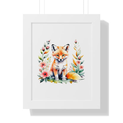 Baby Fox Watercolor Illustration