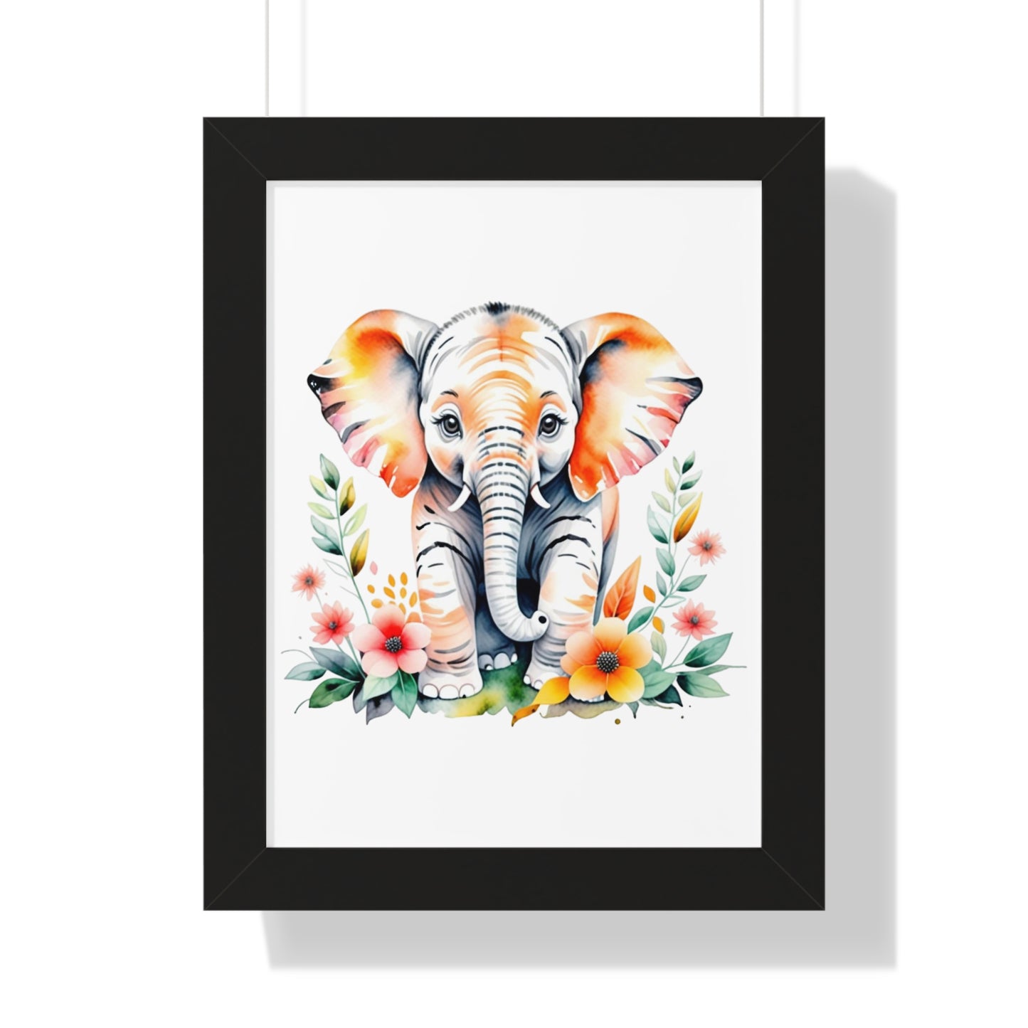 Whimsical Baby Elephant Wall Art Decor