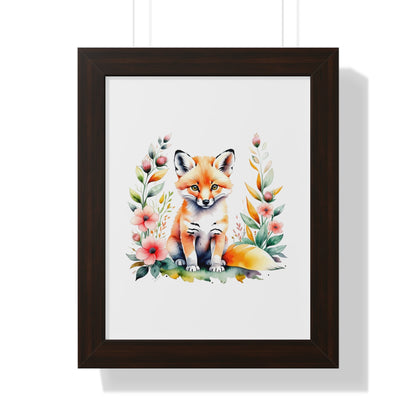 Baby Fox Watercolor Illustration