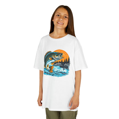 Leaping Bass Fishing Adventure Youth T-Shirt