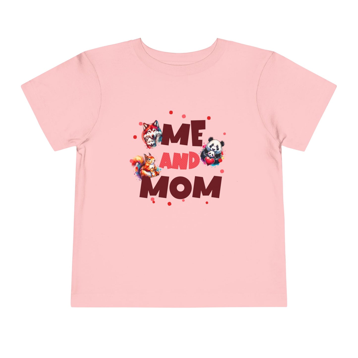 T-shirt pour tout-petits avec motifs d'animaux « Moi et maman »