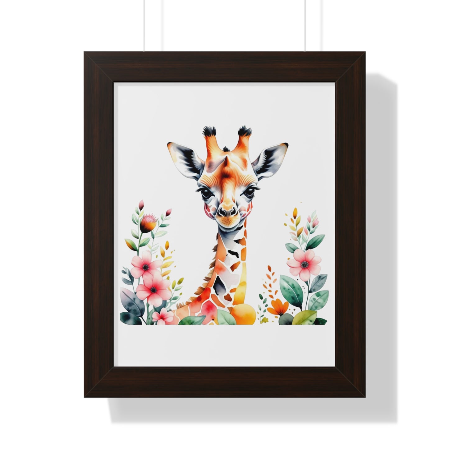 Whimsical Baby Giraffe Vertical Poster