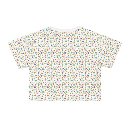 Colorful Abstract Pattern Crop Fun T-Shirt