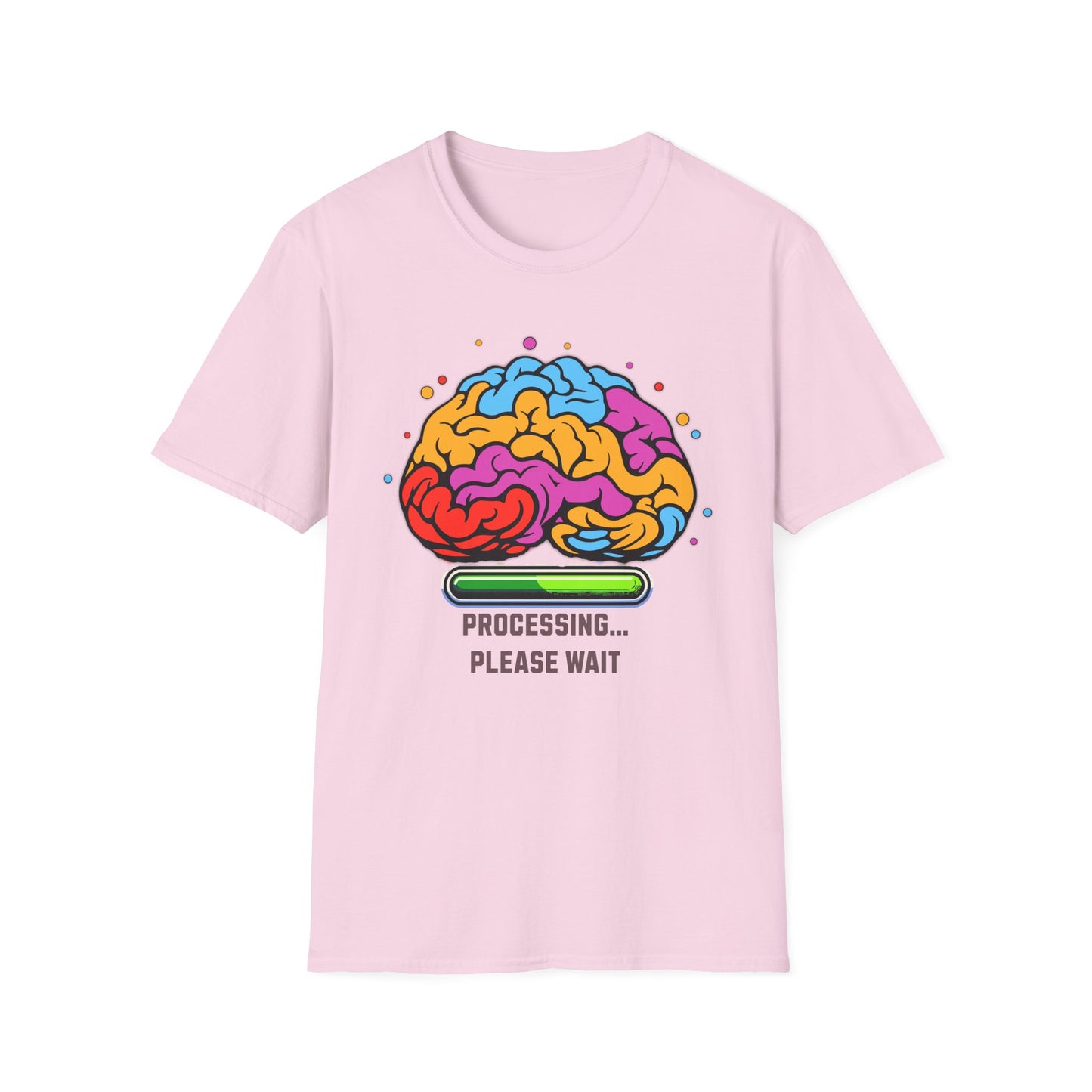 Funny Brain Processing Unisex Softstyle T-Shirt