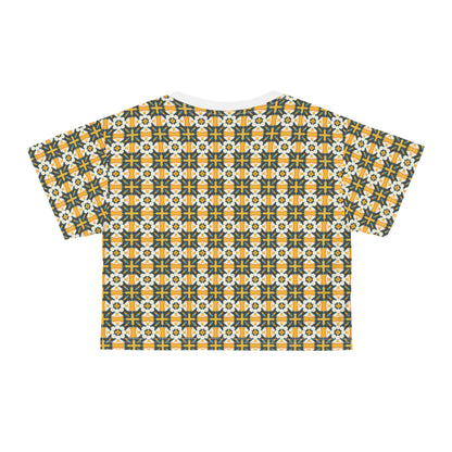 Boho Floral Pattern for Summer Vibes Crop T-Shirt