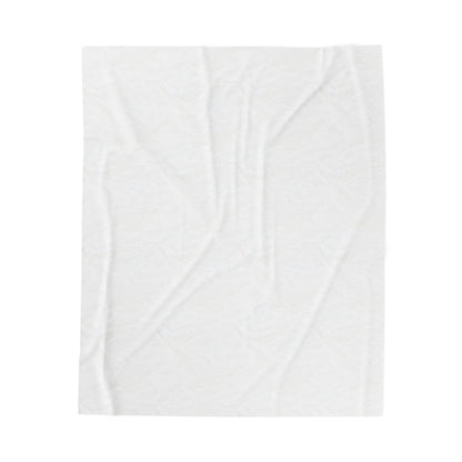 Plush Blanket - Blueberry Pattern: A cozy white towel with a subtle pattern, ideal for snuggling. Features durable stitching and soft polyester fabric, from FireBrook Designs' uplifting, comfort-focused collection.