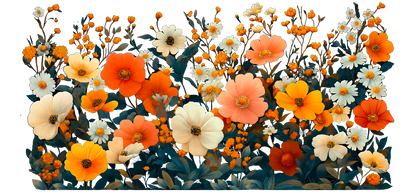 Vibrant Floral Mug (11oz, 15oz) showcases a whimsical zinnia and wildflowers design on a glossy black ceramic surface, perfectly blending nature-inspired charm with practicality. Ideal for cozy coffee moments.