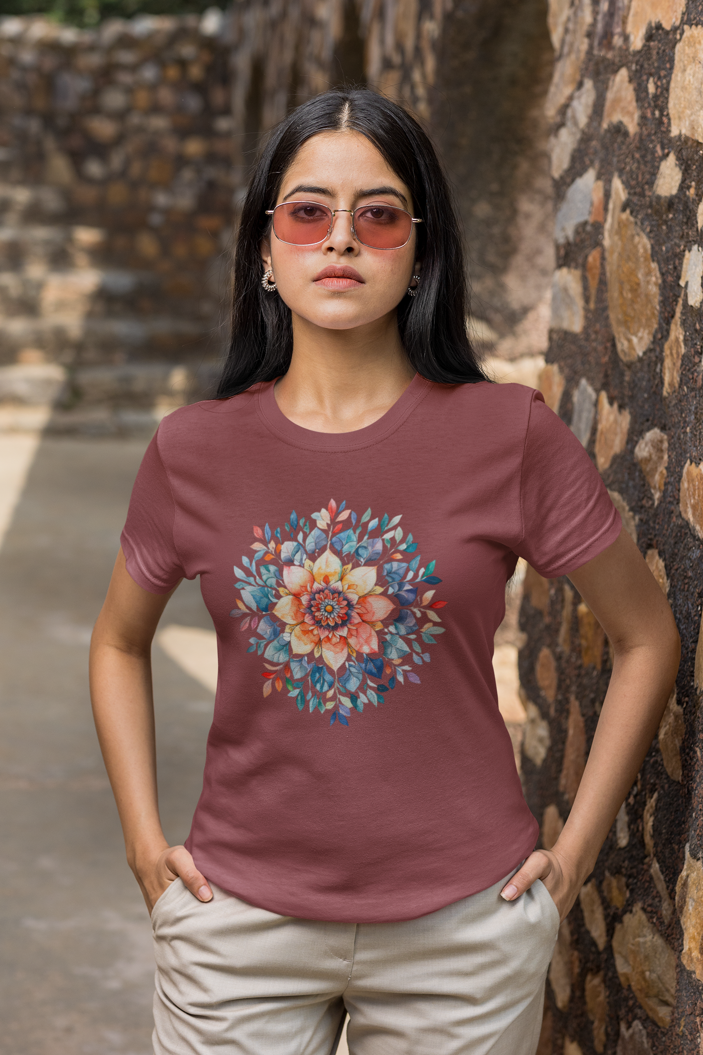 T-shirt Mandala Bohème Floral