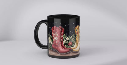 Tasse à motif de bottes de cow-boy (11 oz, 15 oz) 