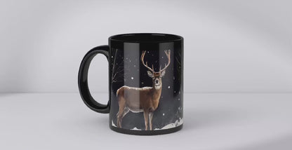Deer at Snowy Night Mug (11oz, 15oz)