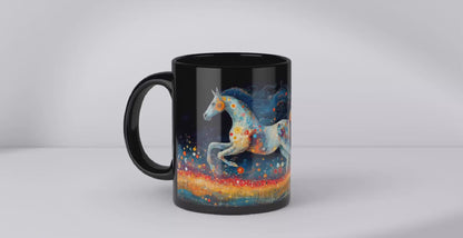 Tasse à motif de cheval blanc majestueux (11 oz, 15 oz)